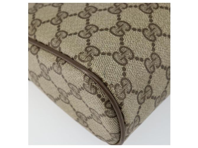 GUCCI GG Canvas Web Sherry Line Clutch Bag PVC Pelle Beige Verde Auth th6400 Rosso - vista 14