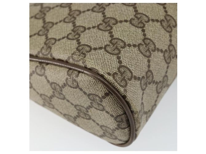 GUCCI GG Canvas Web Sherry Line Clutch Bag PVC Pelle Beige Verde Auth th6400 Rosso - vista 16