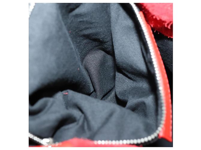 BALENCIAGA Rucksack aus Wildleder rot silber authentisch bs29626 - Ansicht 24