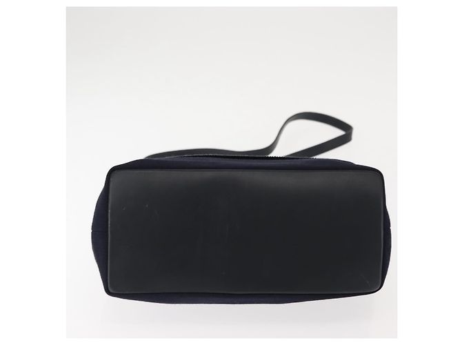 Borsa a mano Vala in tela 2 in 1 Salvatore Ferragamo Blu Navy Oro Auth BA6589 - vista 5