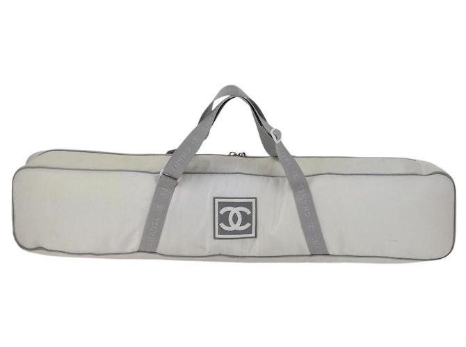 CHANEL Skitasche Sports Line aus Nylon in Weiß Silber CC Auth BA5290V - Ansicht 13