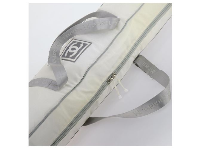 CHANEL Skitasche Sports Line aus Nylon in Weiß Silber CC Auth BA5290V - Ansicht 6