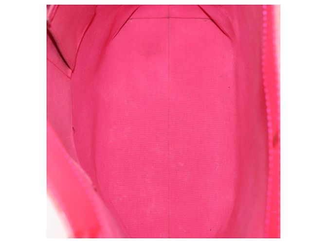 LOUIS VUITTON Monogram Vernis Fluo Reade MM Borsa a Mano Rosa M91900 LV Auth 144619 - vista 11