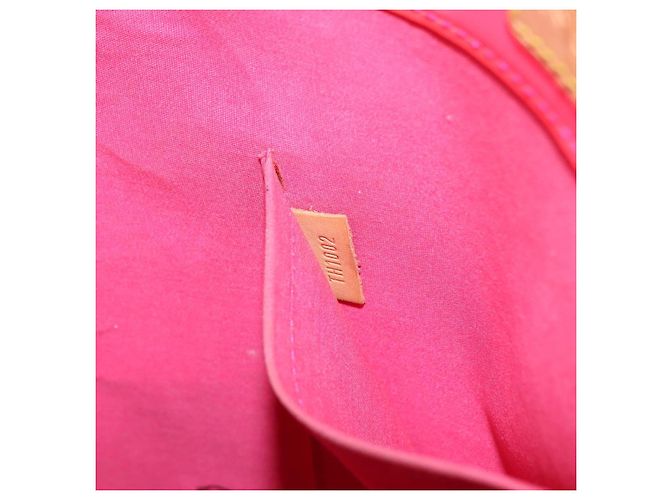 LOUIS VUITTON Monogram Vernis Fluo Reade MM Borsa a Mano Rosa M91900 LV Auth 144619 - vista 12