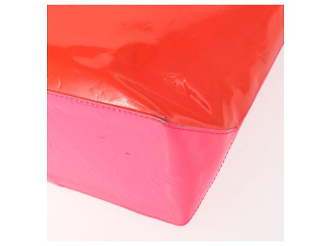 LOUIS VUITTON Monogram Vernis Fluo Reade MM Borsa a Mano Rosa M91900 LV Auth 144619 - vista 16