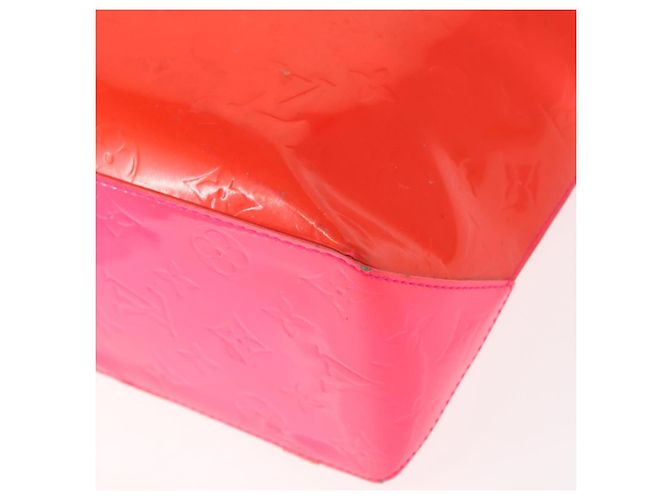 LOUIS VUITTON Monogram Vernis Fluo Reade MM Borsa a Mano Rosa M91900 LV Auth 144619 - vista 18