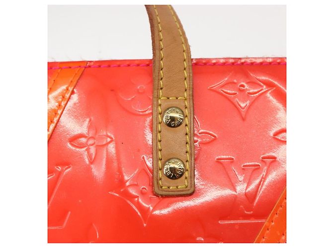 LOUIS VUITTON Monogram Vernis Fluo Reade MM Borsa a Mano Rosa M91900 LV Auth 144619 - vista 19