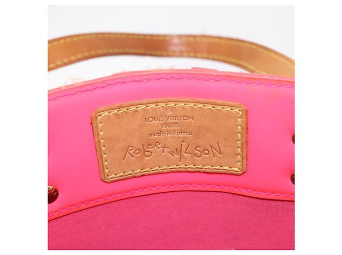 LOUIS VUITTON Monogram Vernis Fluo Reade MM Borsa a Mano Rosa M91900 LV Auth 144619 - vista 20
