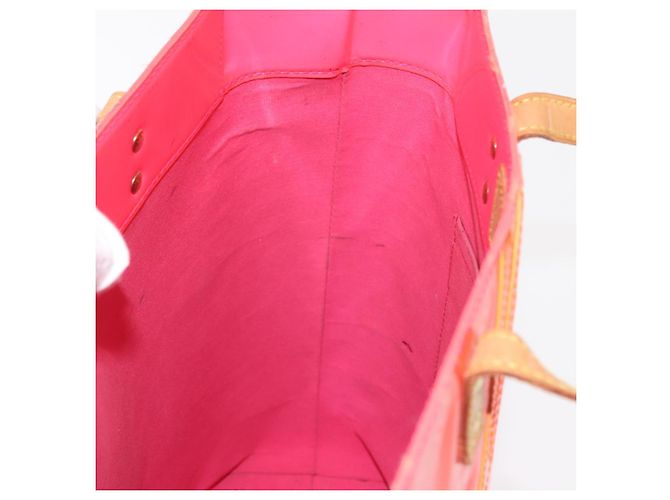 LOUIS VUITTON Monogram Vernis Fluo Reade MM Borsa a Mano Rosa M91900 LV Auth 144619 - vista 22