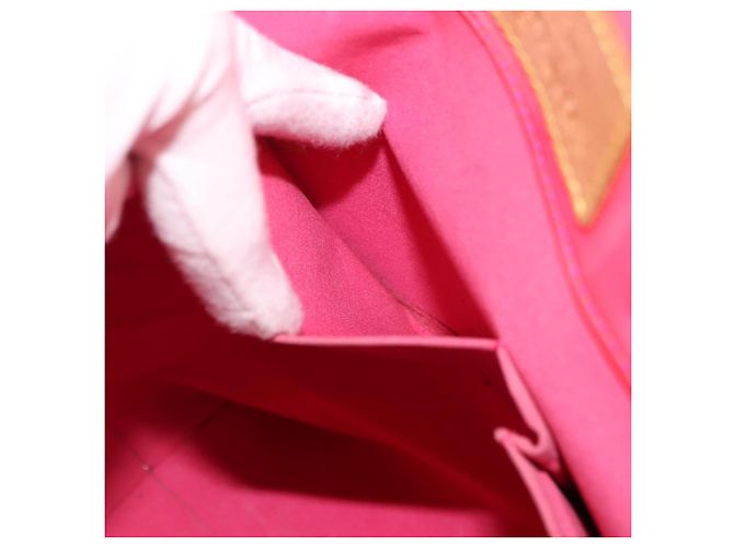 LOUIS VUITTON Monogram Vernis Fluo Reade MM Borsa a Mano Rosa M91900 LV Auth 144619 - vista 23