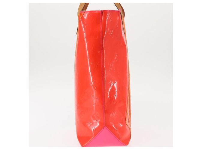 LOUIS VUITTON Monogram Vernis Fluo Reade MM Borsa a Mano Rosa M91900 LV Auth 144619 - vista 4