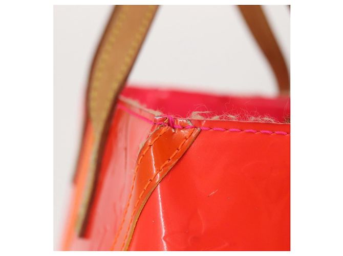 LOUIS VUITTON Monogram Vernis Fluo Reade MM Borsa a Mano Rosa M91900 LV Auth 144619 - vista 5
