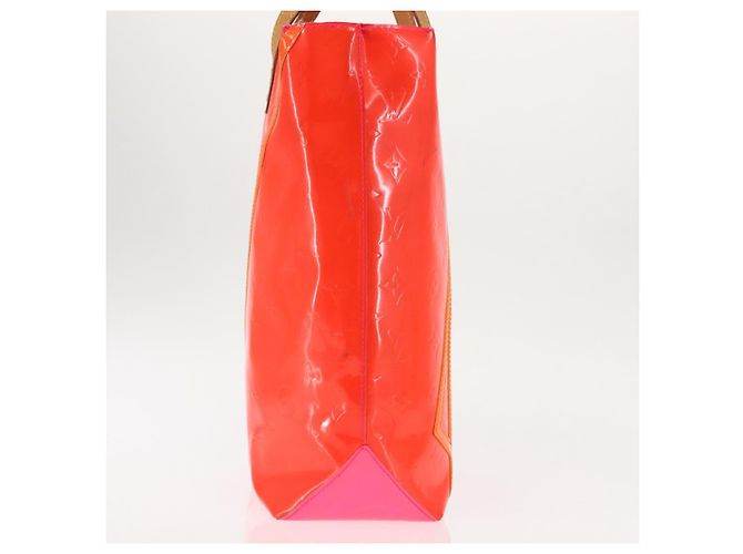 LOUIS VUITTON Monogram Vernis Fluo Reade MM Borsa a Mano Rosa M91900 LV Auth 144619 - vista 7