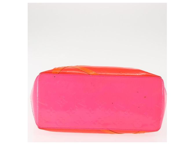 LOUIS VUITTON Monogram Vernis Fluo Reade MM Borsa a Mano Rosa M91900 LV Auth 144619 - vista 8