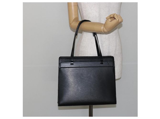LOUIS VUITTON Bolsa Tote Epi Croisette PM Negra M52492 LV Auth gh933 Negro - vista 23
