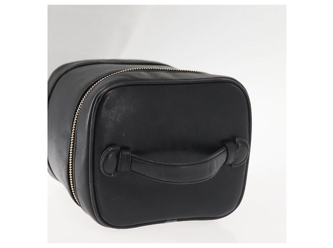 Vanity CHANEL Bicolor Kosmetiktasche aus Lammleder Schwarz Gold CC Auth 145355 - Ansicht 7