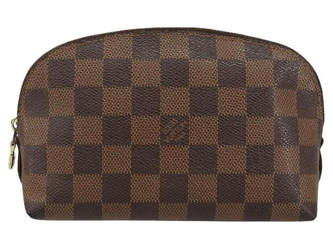 LOUIS VUITTON Pochette Cosmetica PM Damier Ebene N47516 Auth LV 144781 - vista 13