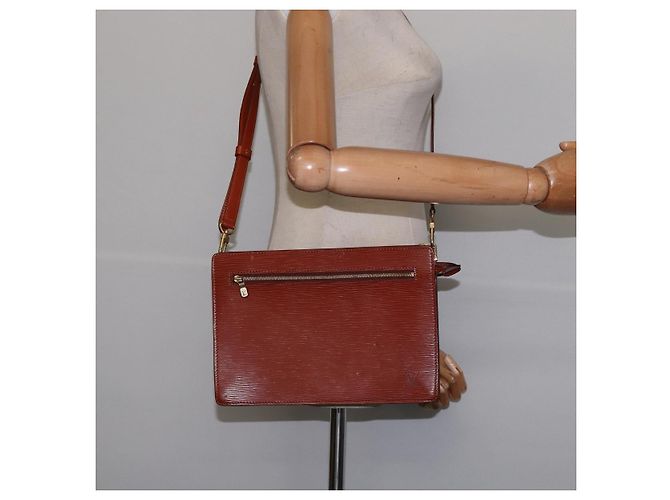 LOUIS VUITTON Clutch Angian Epi Marrone M52113 LV Auth 144944 - vista 22