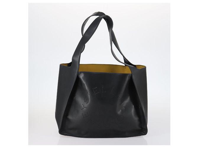 Autre Marque Bolso Tote de cuero Stella McCartney 2 piezas Negro Beige Auth gh1004 - vista 2