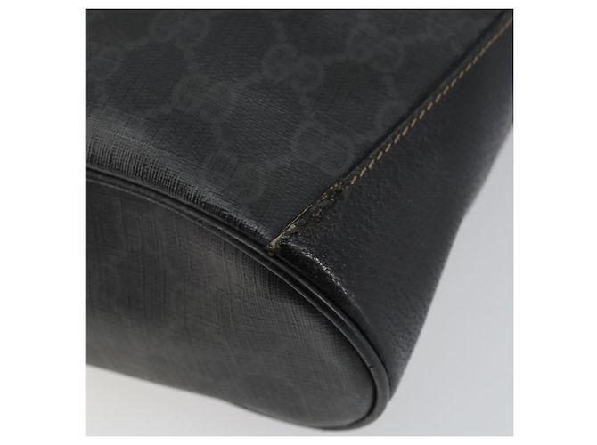 Borsa a Spalla Gucci GG Supreme Web Sherry Line PVC Nera 164 02 034 Auth 143578 Nero Rosso - vista 12