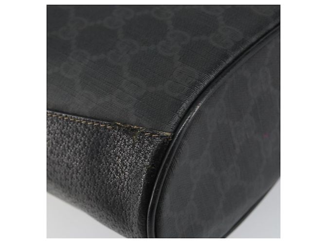 Borsa a Spalla Gucci GG Supreme Web Sherry Line PVC Nera 164 02 034 Auth 143578 Nero Rosso - vista 13