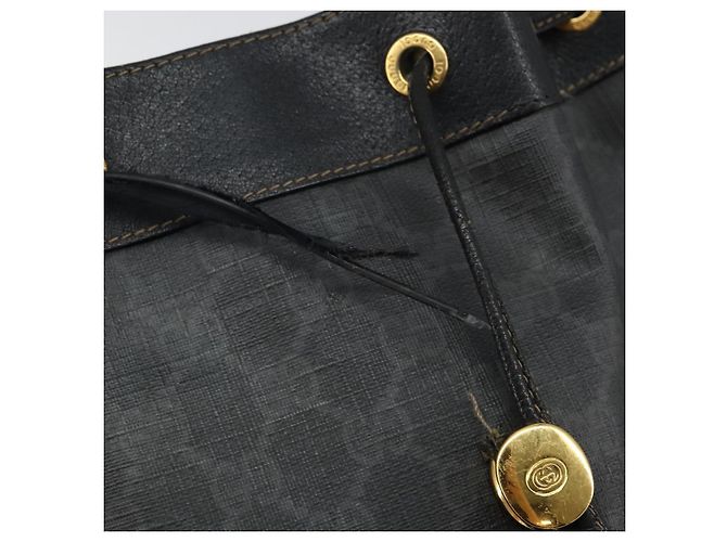 Borsa a Spalla Gucci GG Supreme Web Sherry Line PVC Nera 164 02 034 Auth 143578 Nero Rosso - vista 14