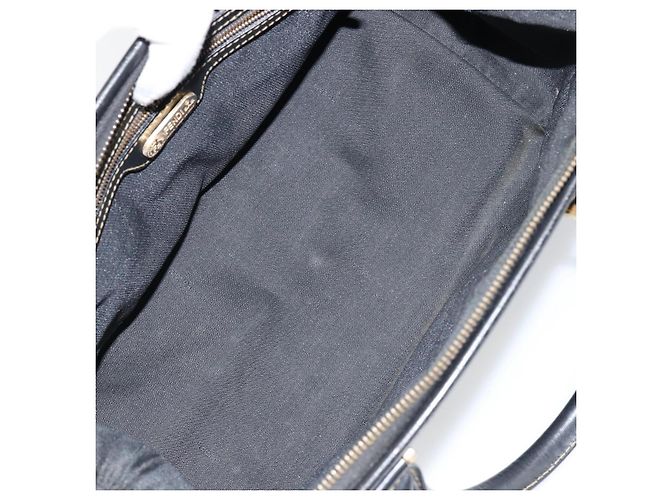 Pequin Borsa a mano in tela Pecan FENDI PVC nera e marrone Auth 146279 Nero - vista 18
