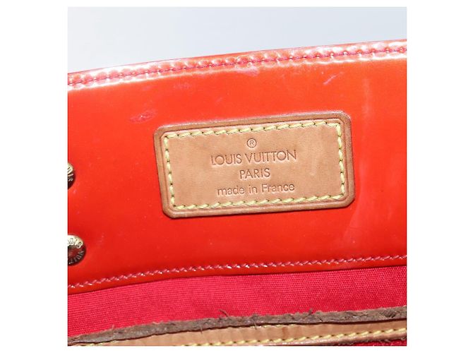 LOUIS VUITTON Monogram Vernis Reade MM Borsa a Mano Rossa M91086 LV Auth 144441 Rosso - vista 10