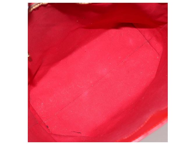 LOUIS VUITTON Monogram Vernis Reade MM Borsa a Mano Rossa M91086 LV Auth 144441 Rosso - vista 11