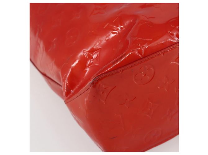 LOUIS VUITTON Monogram Vernis Reade MM Borsa a Mano Rossa M91086 LV Auth 144441 Rosso - vista 14