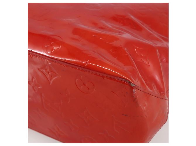 LOUIS VUITTON Monogram Vernis Reade MM Borsa a Mano Rossa M91086 LV Auth 144441 Rosso - vista 15