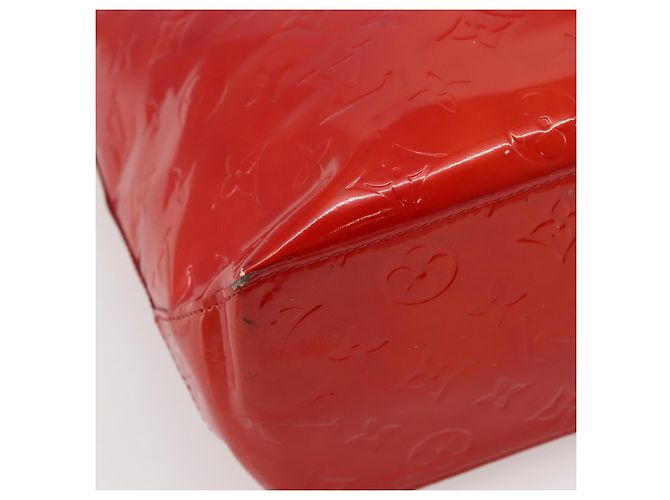 LOUIS VUITTON Monogram Vernis Reade MM Borsa a Mano Rossa M91086 LV Auth 144441 Rosso - vista 16