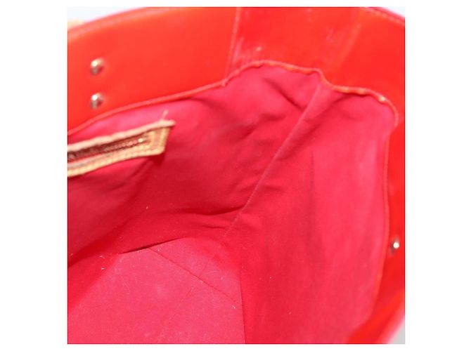 LOUIS VUITTON Monogram Vernis Reade MM Borsa a Mano Rossa M91086 LV Auth 144441 Rosso - vista 18