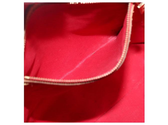 LOUIS VUITTON Monogram Vernis Reade MM Borsa a Mano Rossa M91086 LV Auth 144441 Rosso - vista 20