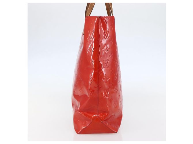 LOUIS VUITTON Monogram Vernis Reade MM Borsa a Mano Rossa M91086 LV Auth 144441 Rosso - vista 3