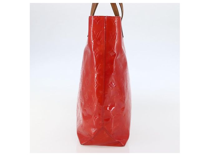 LOUIS VUITTON Monogram Vernis Reade MM Borsa a Mano Rossa M91086 LV Auth 144441 Rosso - vista 4