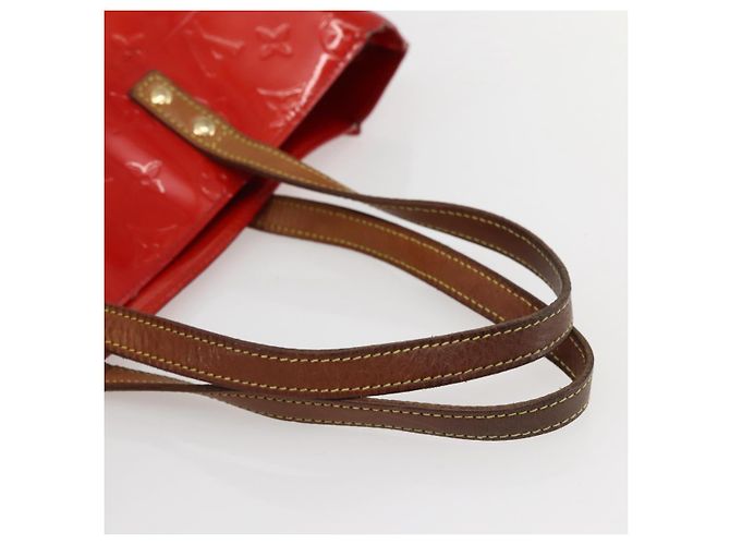 LOUIS VUITTON Monogram Vernis Reade MM Borsa a Mano Rossa M91086 LV Auth 144441 Rosso - vista 7