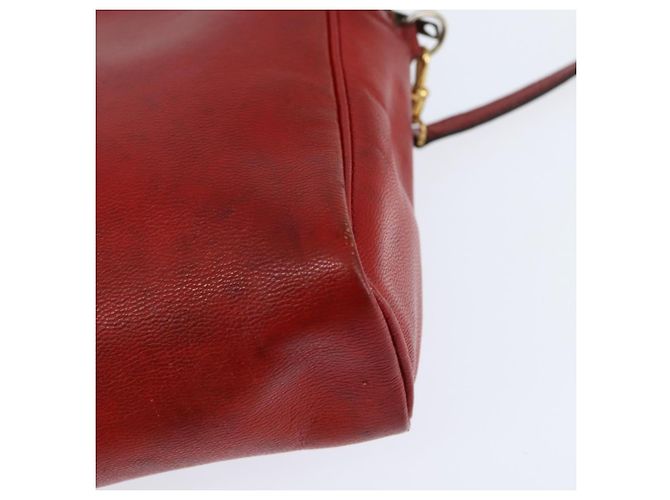 Hermès HERMES Borsa a Spalla Jockey Pelle Rossa Oro Auth bs30207 Rosso D'oro - vista 13