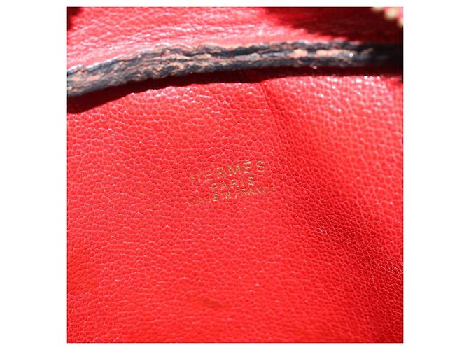 Hermès HERMES Borsa a Spalla Jockey Pelle Rossa Oro Auth bs30207 Rosso D'oro - vista 15