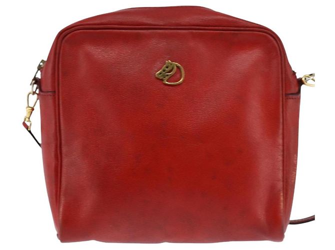 Hermès HERMES Borsa a Spalla Jockey Pelle Rossa Oro Auth bs30207 Rosso D'oro - vista 2