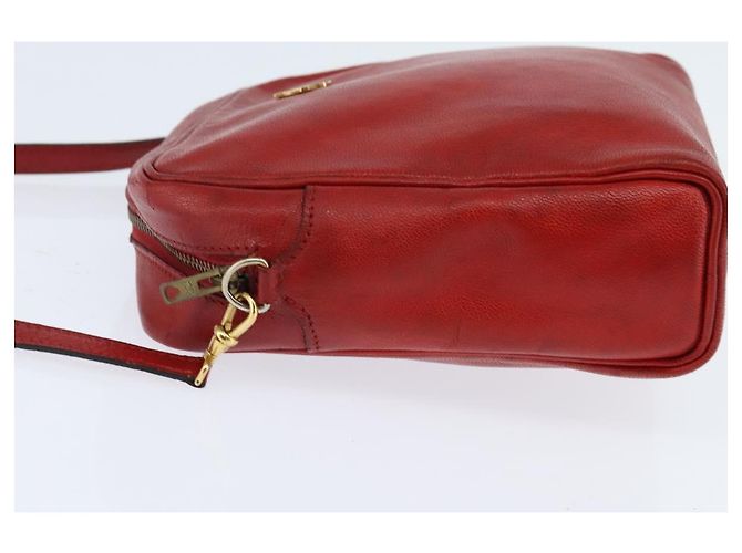 Hermès HERMES Borsa a Spalla Jockey Pelle Rossa Oro Auth bs30207 Rosso D'oro - vista 4