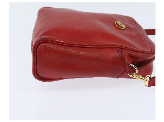Hermès HERMES Borsa a Spalla Jockey Pelle Rossa Oro Auth bs30207 Rosso D'oro - vista 5