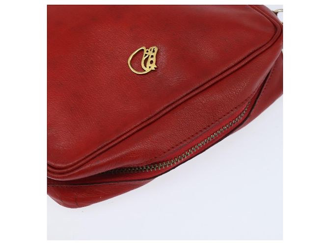 Hermès HERMES Borsa a Spalla Jockey Pelle Rossa Oro Auth bs30207 Rosso D'oro - vista 6