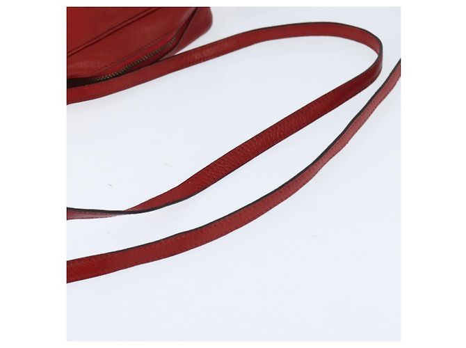 Hermès HERMES Borsa a Spalla Jockey Pelle Rossa Oro Auth bs30207 Rosso D'oro - vista 7