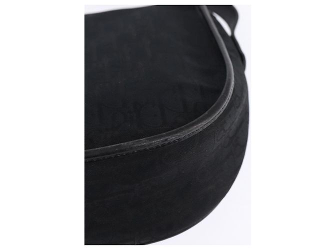 Borsa a Spalla in Tela Trotter Christian Dior Nero Oro Auth SW1717 - vista 13