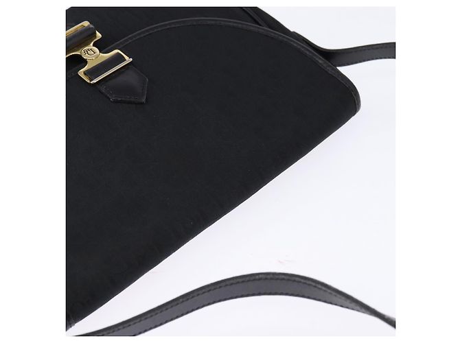 Borsa a Spalla in Tela Trotter Christian Dior Nero Oro Auth SW1717 - vista 6