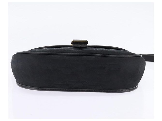 Borsa a Spalla in Tela Trotter Christian Dior Nero Oro Auth SW1717 - vista 9