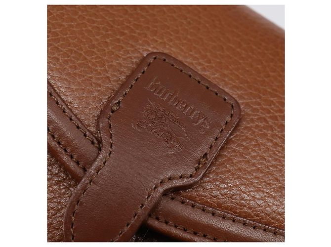 Autre Marque Borsa a Spalla Burberrys Nova Check in Pelle Marrone Oro Auth bs30266 D'oro - vista 14