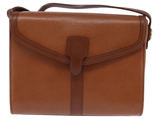 Autre Marque Borsa a Spalla Burberrys Nova Check in Pelle Marrone Oro Auth bs30266 D'oro - vista 2