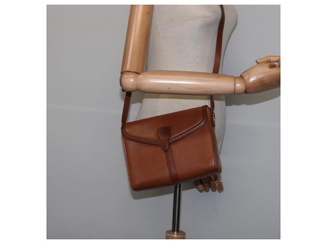 Autre Marque Borsa a Spalla Burberrys Nova Check in Pelle Marrone Oro Auth bs30266 D'oro - vista 21
